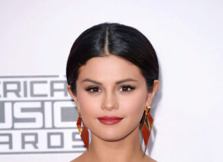 Selena Gomez Free The Nipple In See-Through Dress